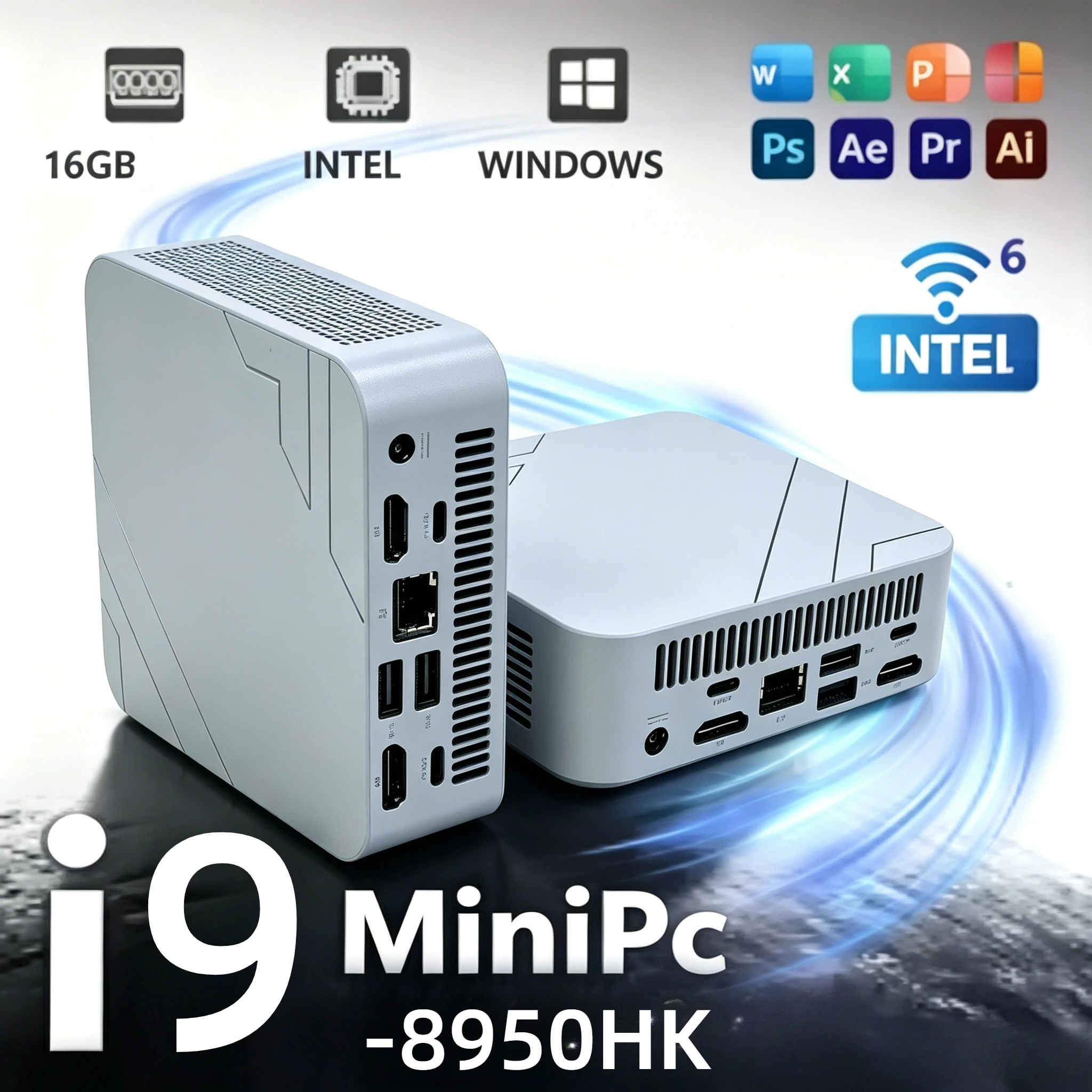 Pc Gaming Intel - 携帯型ゲーミングPC。Intel Core i9-8950HK搭載、ミニPC、RAM 2TB、SSD、FHDディスプレイ、Bluetooth、Wi-Fi 6対応。ゲーミング、オフィス用途に最適。4K HDMI出力。