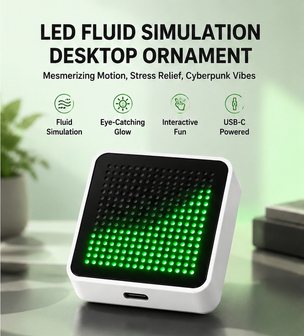 LED流体シミュレーションデスクトップオーナメント。水の流れ - Pc Gaming Liquid のレビューと価格