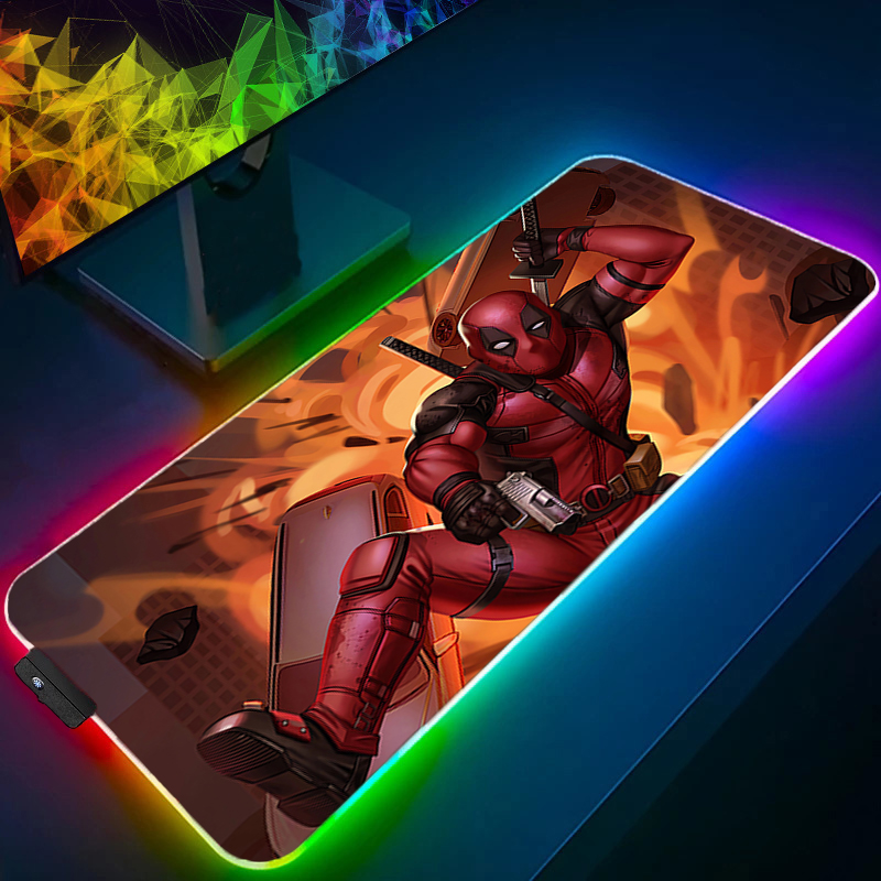LED マウスパッドゲーミングバックライトロックエッジアニメ - Pc Gaming Lounge のレビューと価格