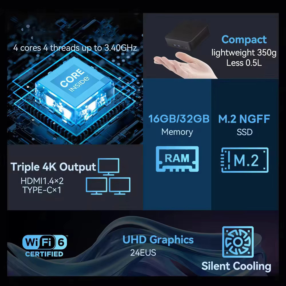 2026年型 Intel N150 ミニPC、ポータブルゲー - Pc Gaming Intel のレビューと価格
